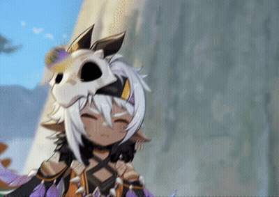 Cartoon Character Wearing Skull Mask GIF