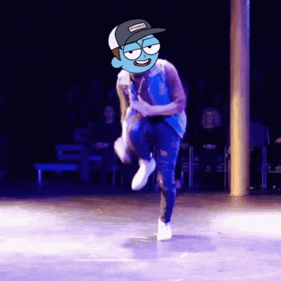 Cartoon Character Wearing Stones Hat GIF