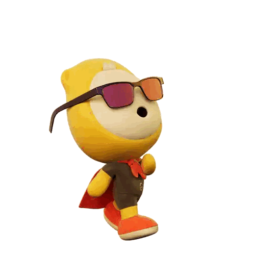 Cartoon Character Wearing Sunglasses And Cape Sticker