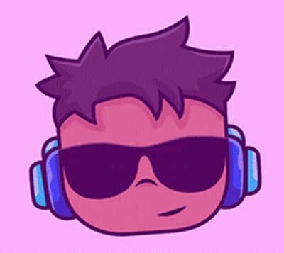 Cartoon Character Wearing Sunglasses And Headphones GIF