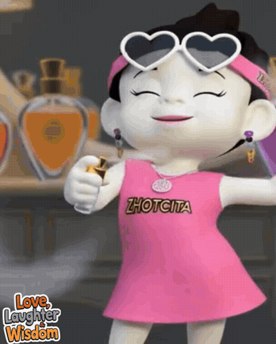 Cartoon Character Wearing Sunglasses And Hotcita Shirt GIF