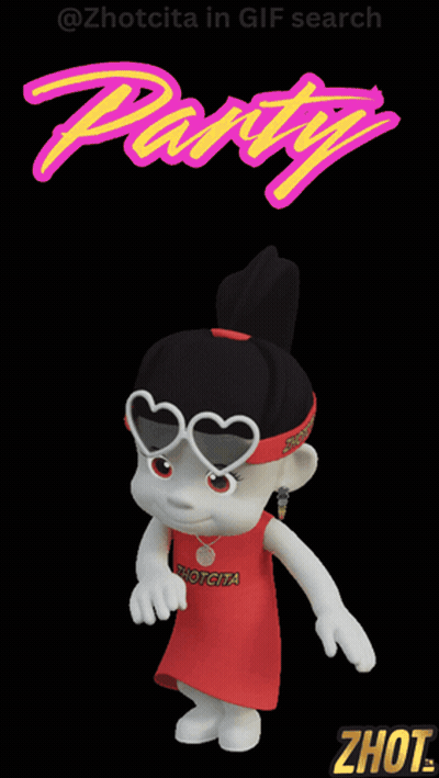 Cartoon Character Wearing Sunglasses And Red Shirt Saying Shotcita GIF