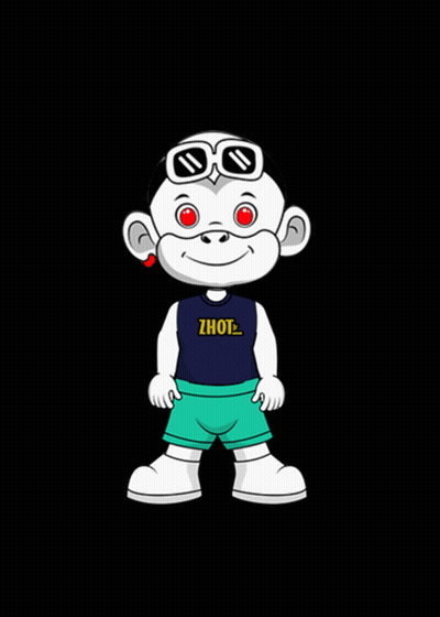 Cartoon Character Wearing Sunglasses And Zhot Shirt GIF