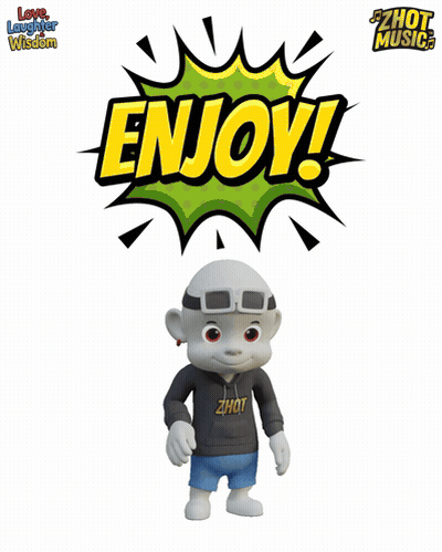 Cartoon Character Wearing Sweatshirt Saying Zhot GIF