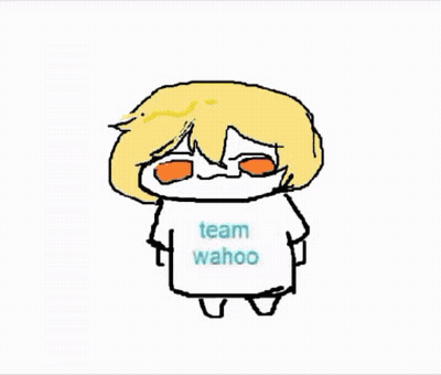 Cartoon Character Wearing Team Wahoo T-Shirt GIF