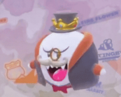 Cartoon Character Wearing Top Hat And Crown GIF