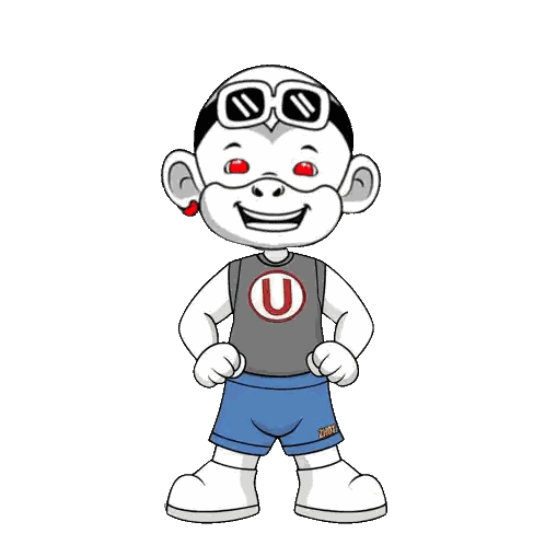 Cartoon Character Wearing U Shirt Sticker