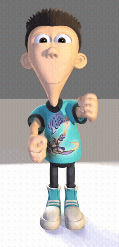 Cartoon Character Wearing Ultra Zoo Shirt GIF
