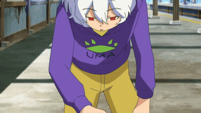 Cartoon Character Wearing Uma Purple Shirt GIF