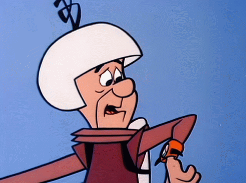 Cartoon Character Wearing White Helmet And Holding Watch GIF
