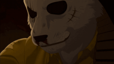 Cartoon Character Wearing White Mask GIF