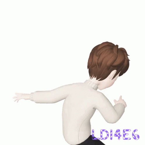 Cartoon Character Wearing White Sweater Aco GIF
