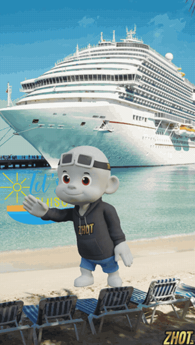 Cartoon Character Wearing Zhot Hoodie GIF