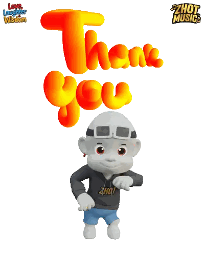 Cartoon Character Wearing Zhout Shirt Sticker