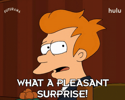 Cartoon Character What A Pleasant Surprise Futurama Logo GIF
