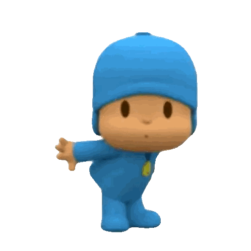 Cartoon Character With Arms Outstretched Sticker