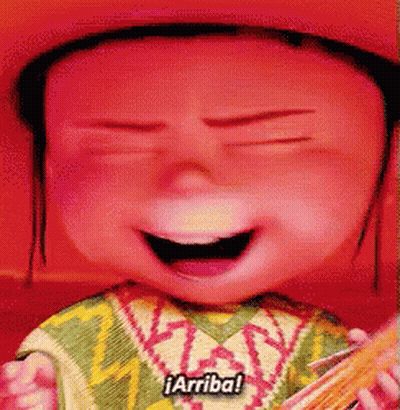 Cartoon Character with Arriba Shirt