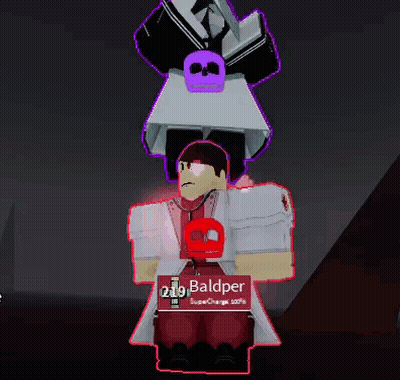 Cartoon Character With Baldper On Chest GIF