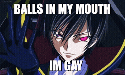 Cartoon Character With Balls In Mouth GIF