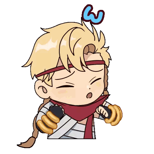 Cartoon Character With Bandage And Wait Sticker