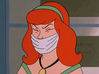 Cartoon Character With Bandage Around Mouth Emori GIF