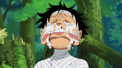 Cartoon Character With Bandages Crying GIF