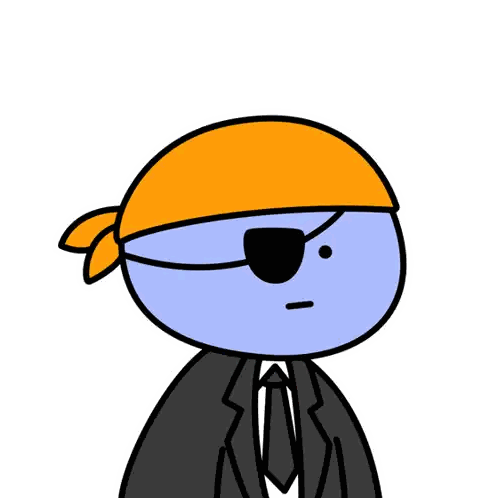 Cartoon Character With Bandana Saying Aye Sticker