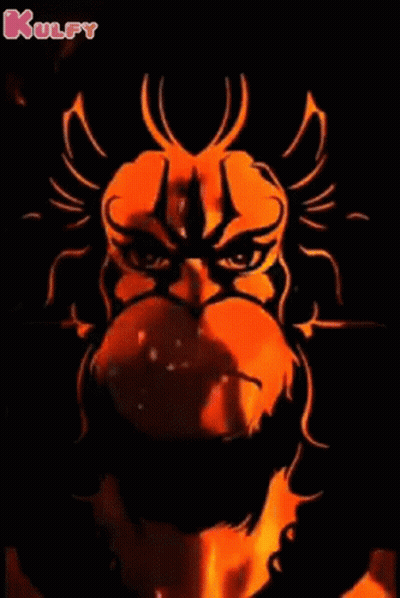 Cartoon Character With Beard And Horns GIF