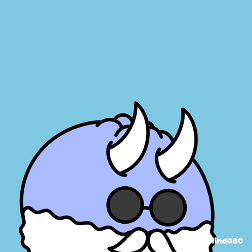 Cartoon Character With Beard And Horns LFG GIF