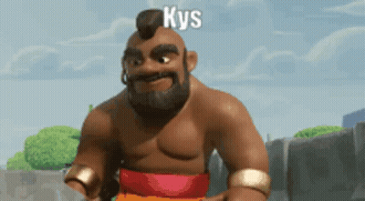 Cartoon Character With Beard And Mohawk GIF