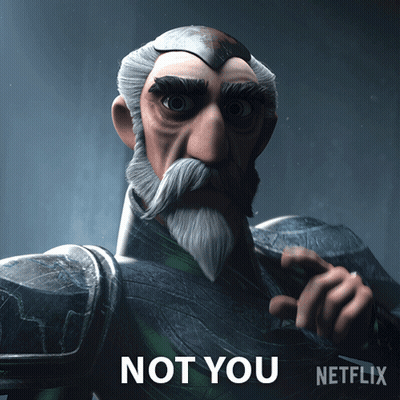 Cartoon Character With Beard And Netflix Logo GIF