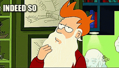 Cartoon Character With Beard Saying Indeed So GIF