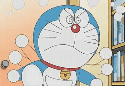 Cartoon Character With Bell Making Funny Face GIF