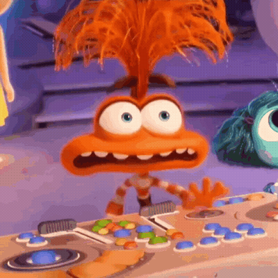 Cartoon Character With Big Eyes And Feather In Hair GIF
