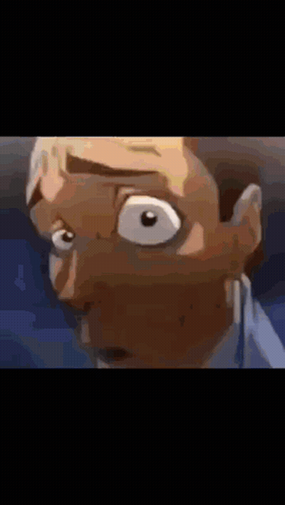 Cartoon Character With Big Eyes Close Up GIF
