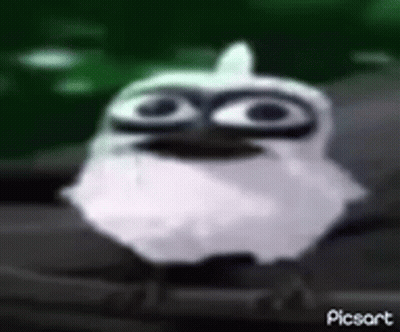 Cartoon Character With Big Eyes Close Up GIF