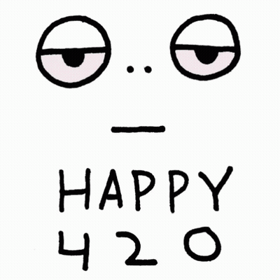 Cartoon Character With Big Eyes On Green Background GIF