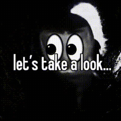 Cartoon Character With Big Eyes Saying Lets Take A Look GIF