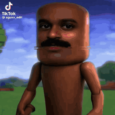 Cartoon Character With Big Head And Mustache GIF