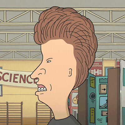 Cartoon Character With Big Head And Science Sign GIF
