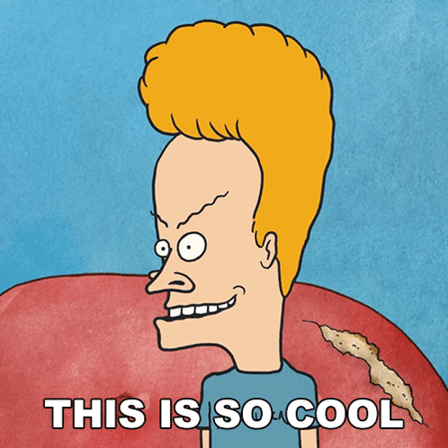 Cartoon Character With Big Head Smiling Says This Is So Cool GIF