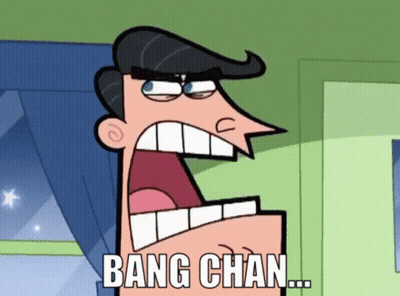 Cartoon Character With Big Mouth Saying Bang Chan GIF