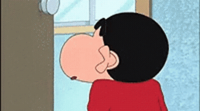 Cartoon Character With Big Nose At Window GIF