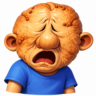 Cartoon Character With Big Nose Crying In Blue Shirt GIF