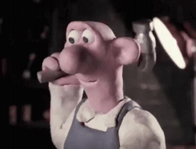 Cartoon Character With Big Nose Holding Light GIF