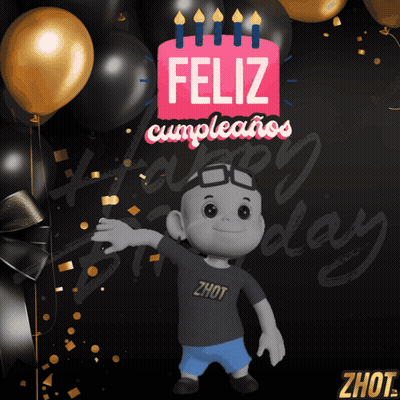 Cartoon Character With Birthday Cake Feliz Cumpleanos GIF
