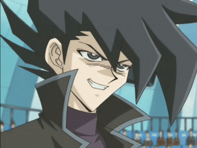 Cartoon Character With Black Hair And Purple Shirt Smiles GIF