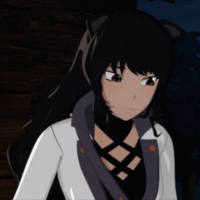 Cartoon Character With Black Hair And White Jacket Close Up GIF