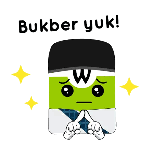Cartoon Character With Black Hat Bukker Yuk Sticker