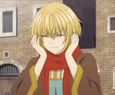 Cartoon Character With Blonde Hair And Red Scarf GIF